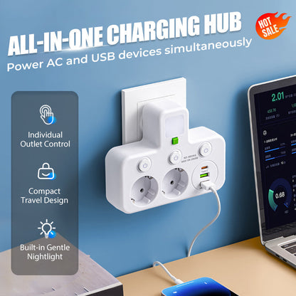⚡ Smart Energy-Saving Power Strip Cut Electricity Waste. Lower Your Bills Instantly