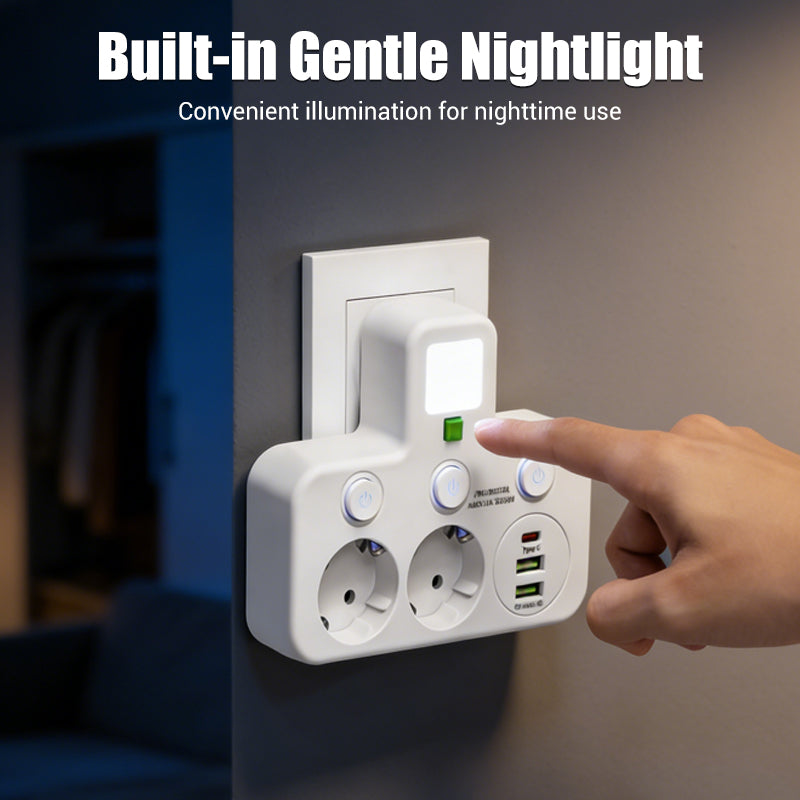⚡ Smart Energy-Saving Power Strip Cut Electricity Waste. Lower Your Bills Instantly